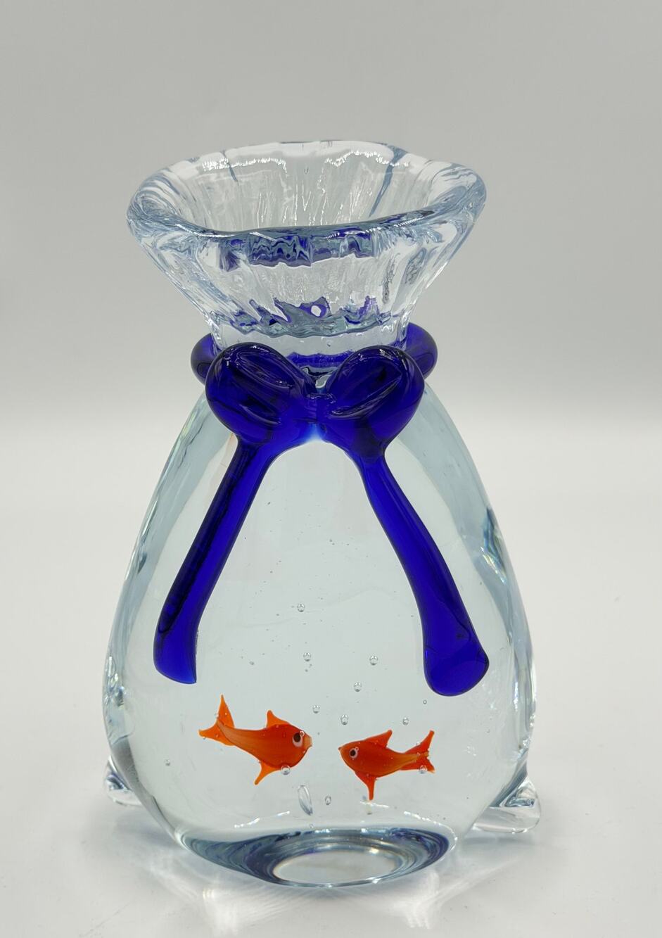 Vintage Murano Glass Fish Aquarium Sculpture - Double Sided Ocean Paperweight 7"